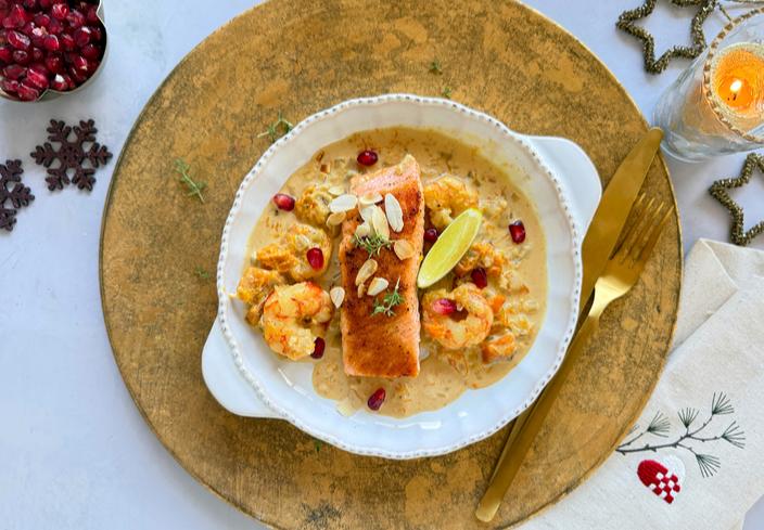 Salmón fácil con cítricos para Navidad
