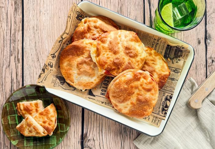 Sándwich de jamón y queso en air fryer