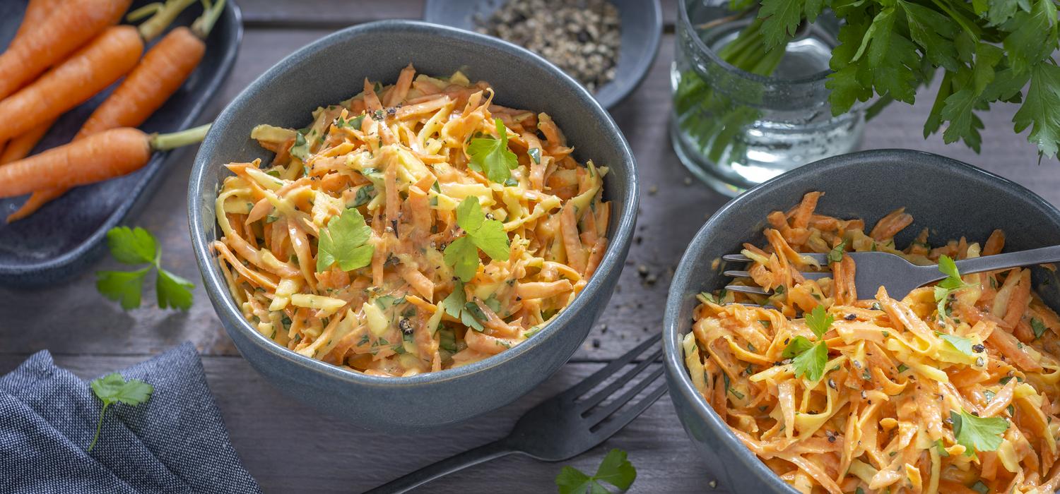 Schneller Karottensalat mit Apfel