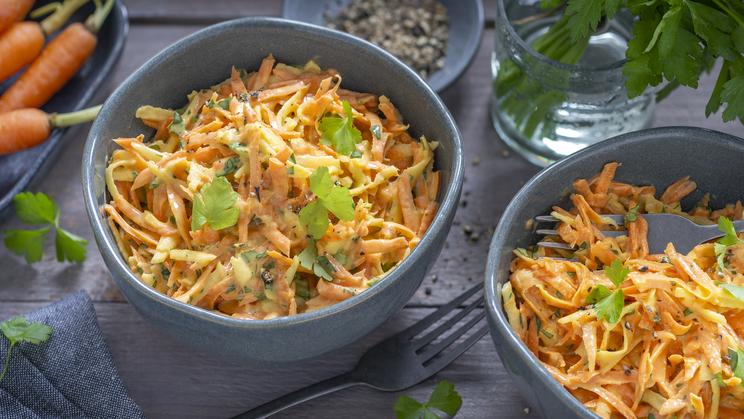 Schneller Karottensalat mit Apfel