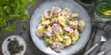 Sommerlicher Kartoffelsalat mit Cabanossi und Paprika