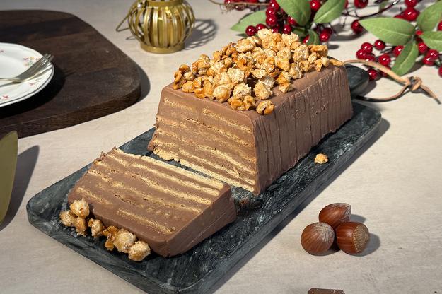 Tarta de galletas y chocolate crema de avellana