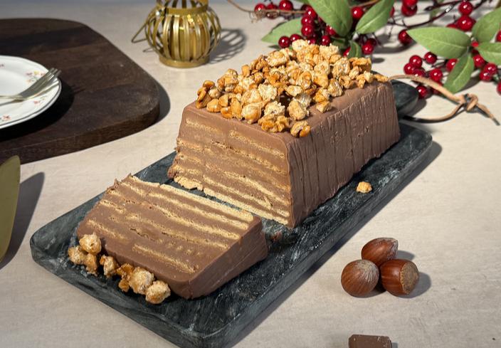 Tarta de galletas y chocolate crema de avellana