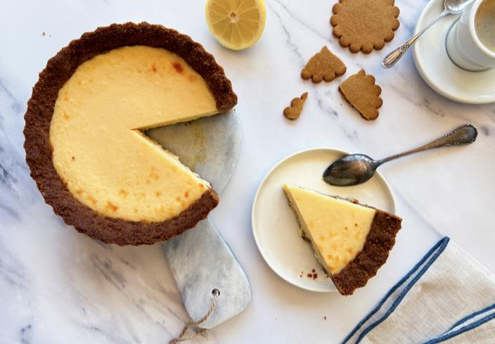 Tarta de limón y jengibre en air fryer
