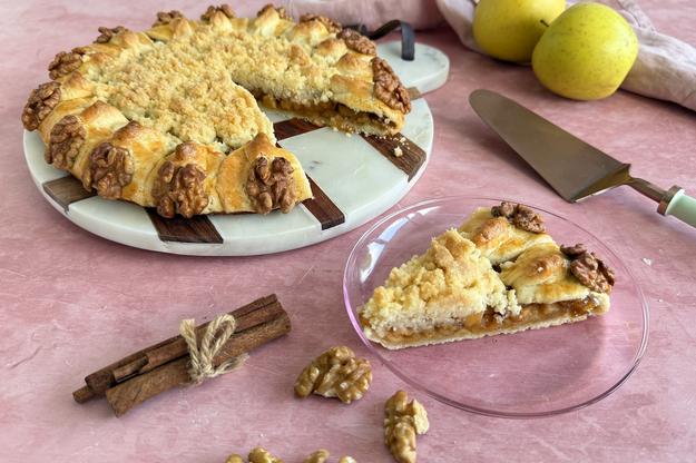 Tarta de manzana con crumble