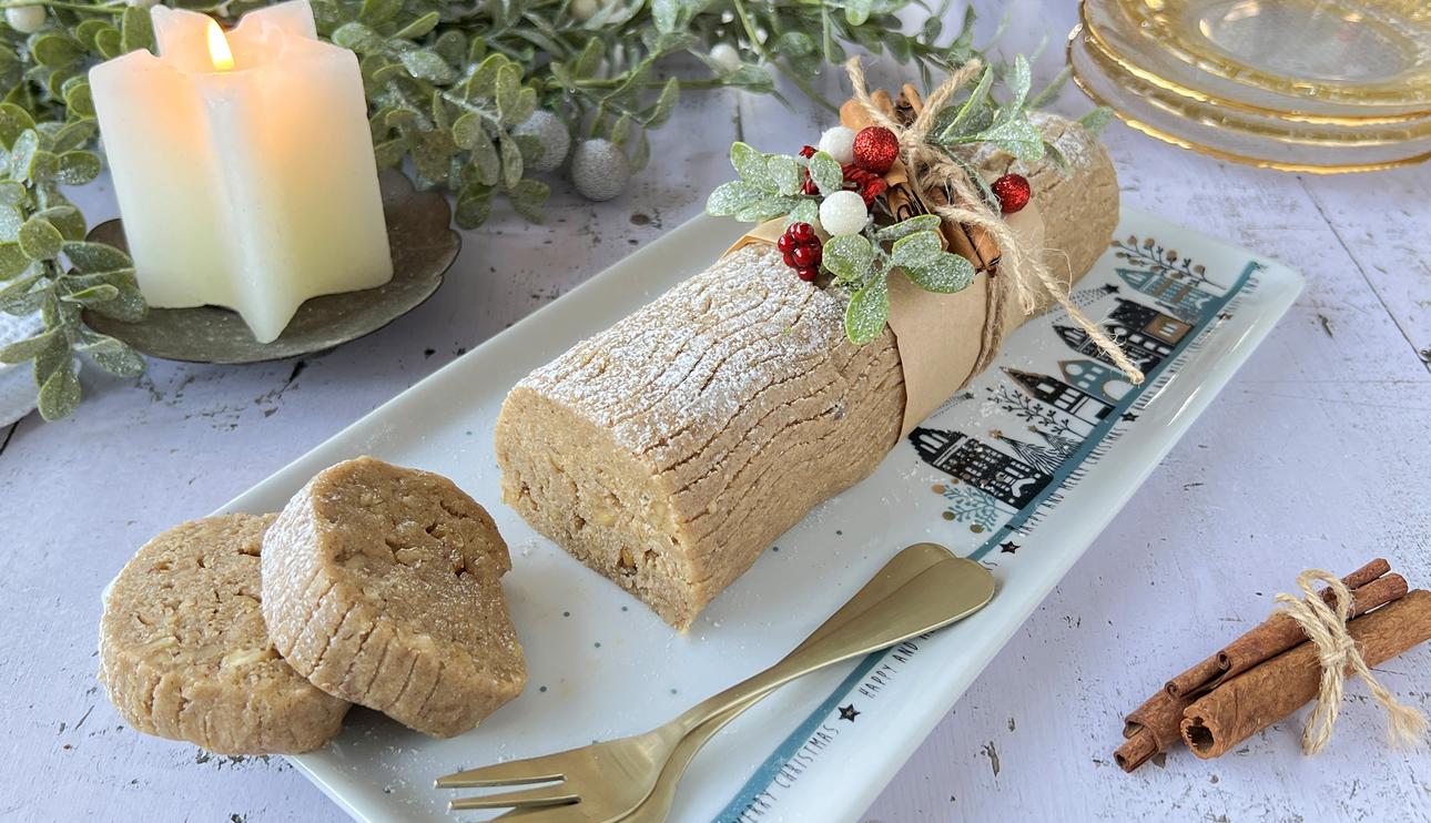 Tronco Navideño de frutos secos