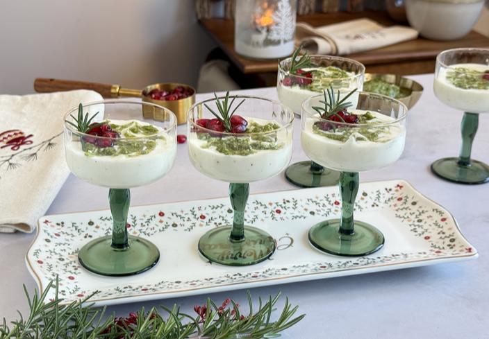 Vasito fácil de parmesano y pesto