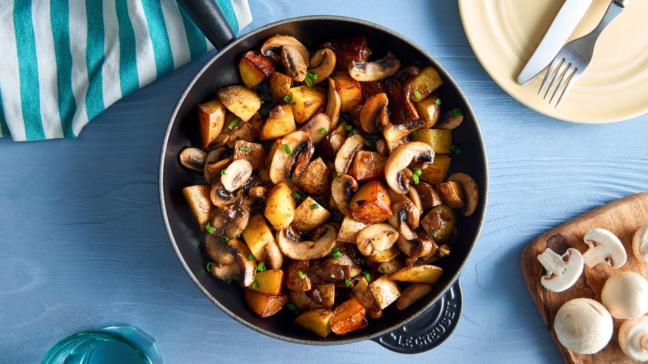 Schnelle Kartoffel-Pilz-Pfanne