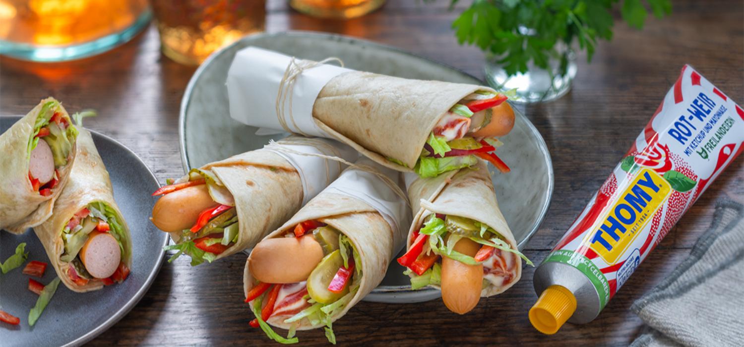 Würstchen Wraps