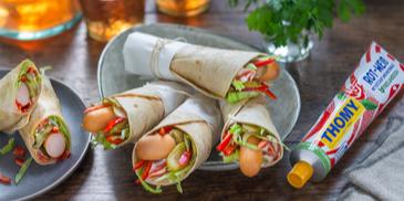 Würstchen Wraps